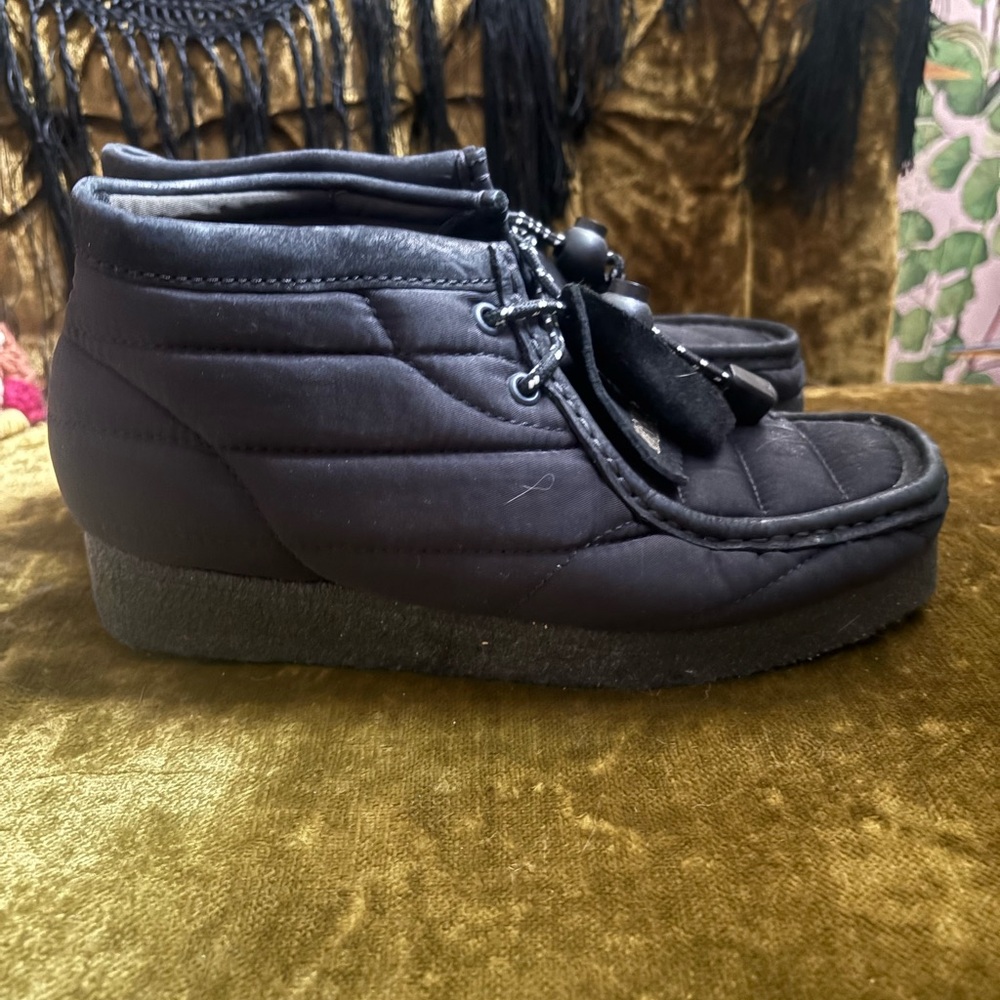 Black Quilted Ankle Boots